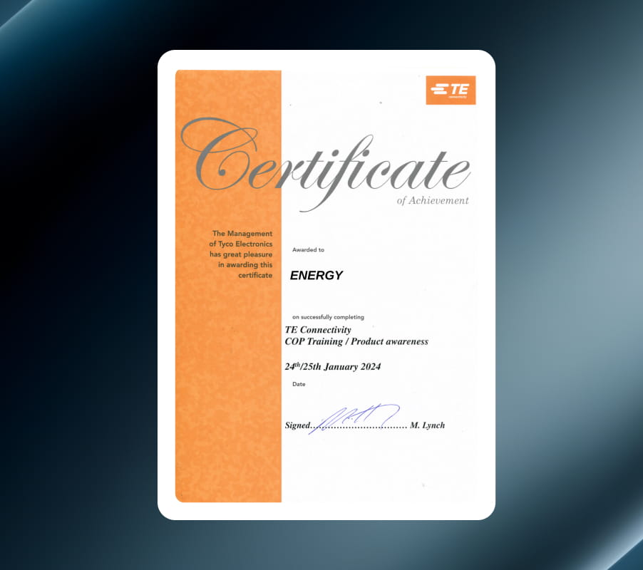 Сертифікація TE Connectivity COP Training